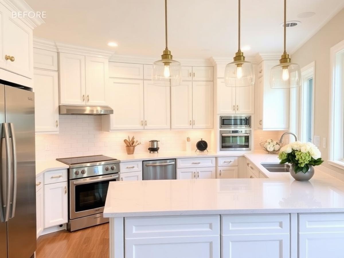 After — White shaker kitchen remodel in Miami