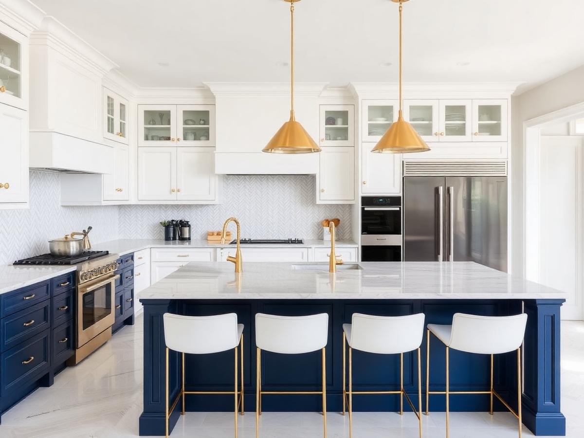 After — Navy island luxury kitchen remodel in Fort Lauderdale