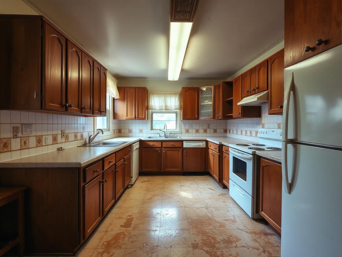 Before — Modern two-tone kitchen remodel in Boca Raton